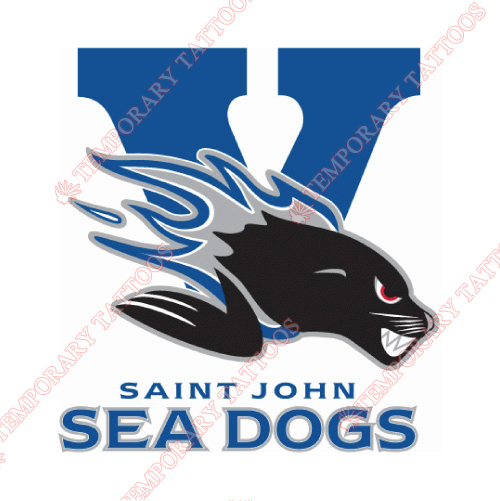 Saint John Sea Dogs Customize Temporary Tattoos Stickers NO.7463
